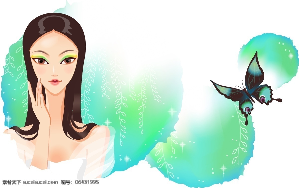 精典 花边 框 古典 美女 系列