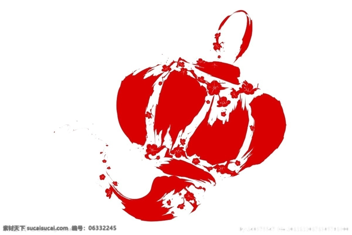 红色 镂空 灯笼 喜庆 分层