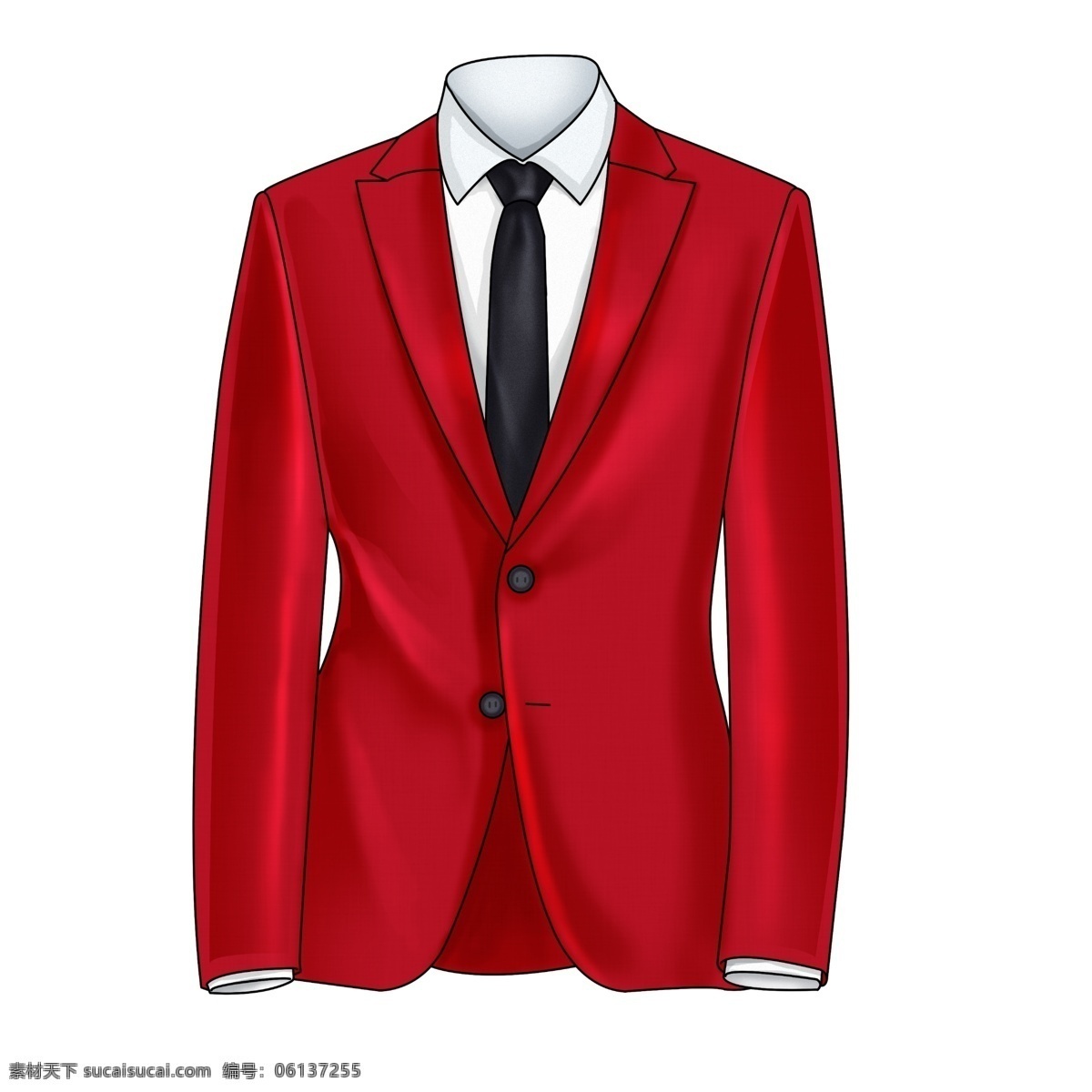 红色 手绘 西装 外套 西装外套 父亲节 生活用品 衣服插画 红色西装外套 上衣 插画 男士 礼品 礼物 衬衣 西服 领带