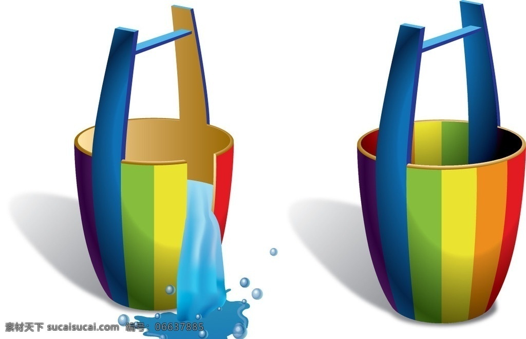木桶原理 木桶 原理 彩色 立体 示意 管理 企业 凝聚 插图 商业插画 商务金融 矢量