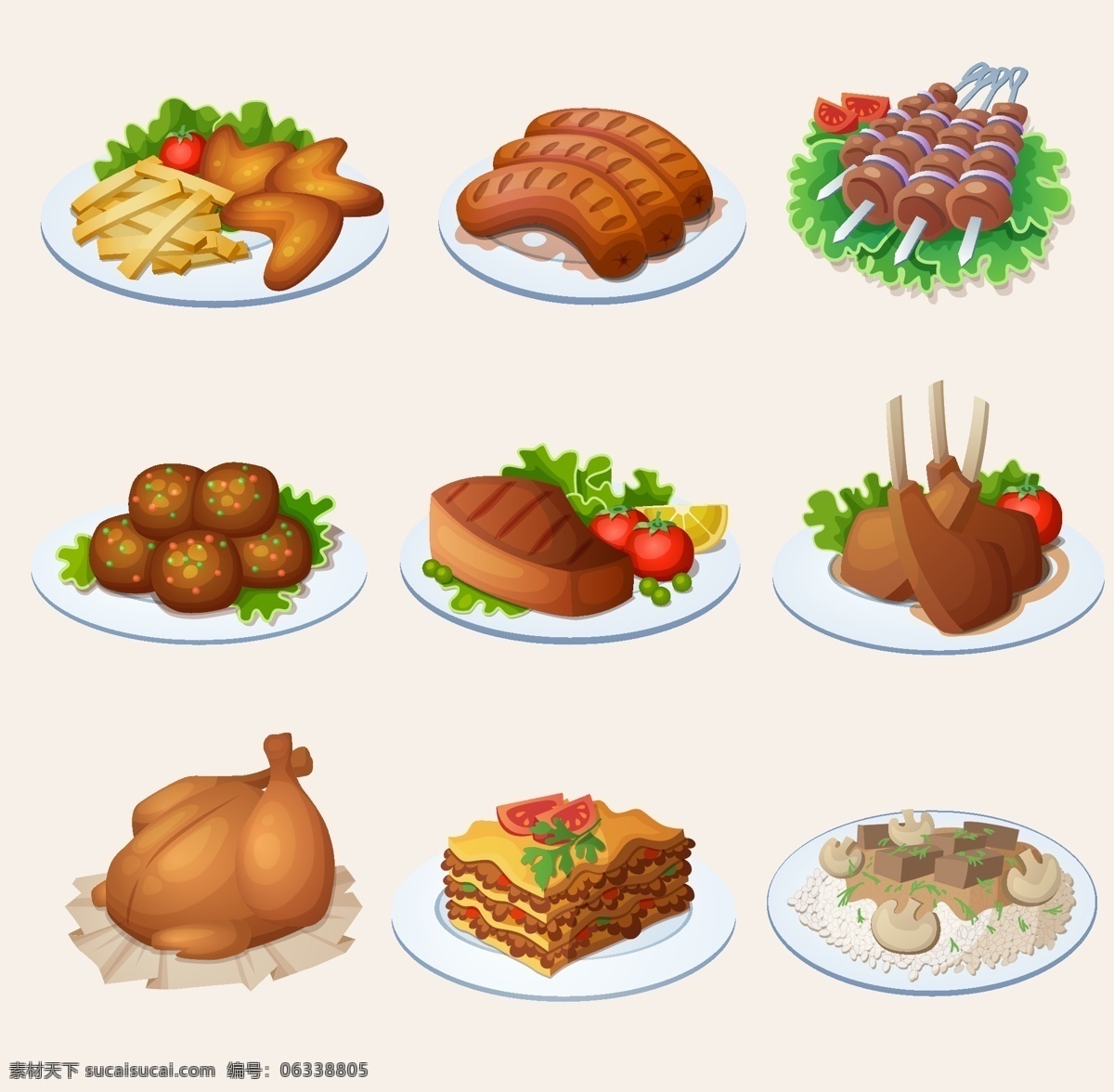 卡通肉菜设计 肉类设计 菜谱 菜谱设计 菜单 创意图 菜单菜谱