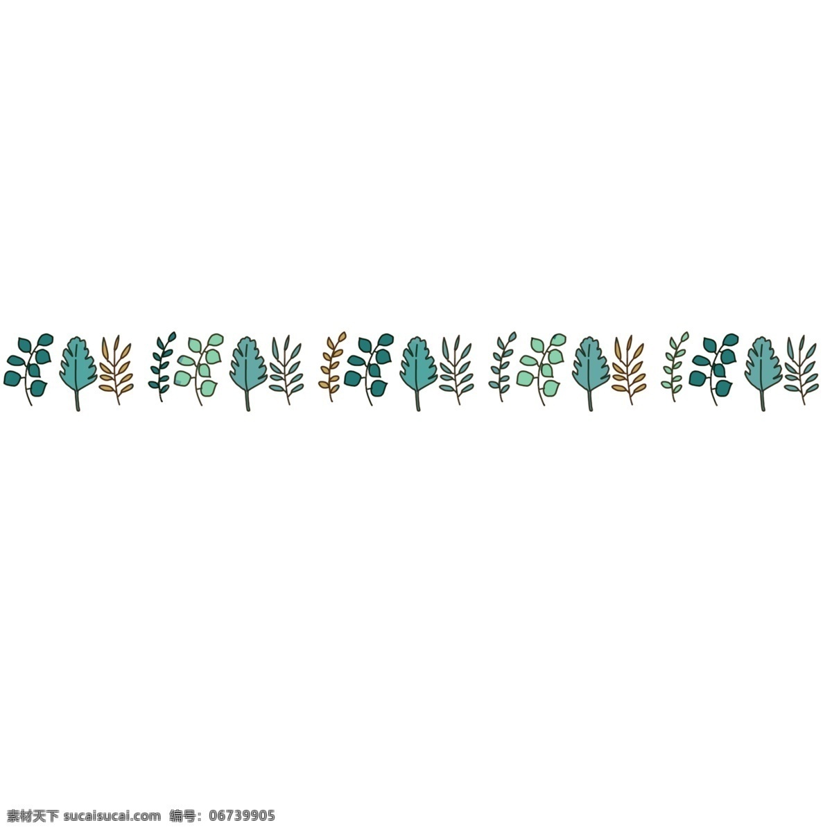 绿植 树木 分割线 插画 植物绿植 树木分割线 绿植分割线 卡通分割线 卡通 植物 装饰分割线