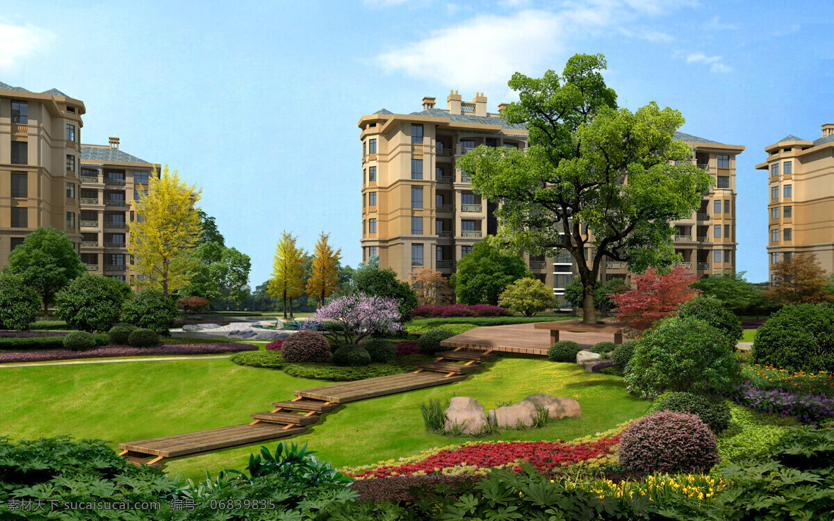 社区 花园 高档小区 环境设计 建筑 景观设计 家居装饰素材 园林景观设计