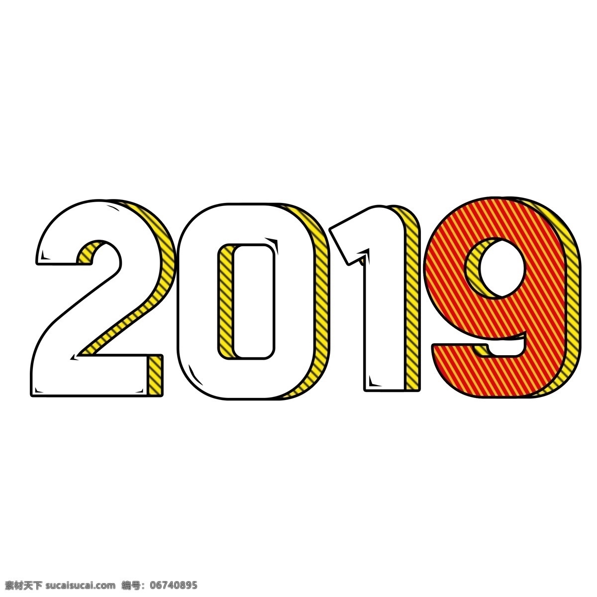 流行 风 图案 条纹 2019 年 红色 黄色 新年 节日 一年的猪 主题词 海报 文本 字体 颜色 数字