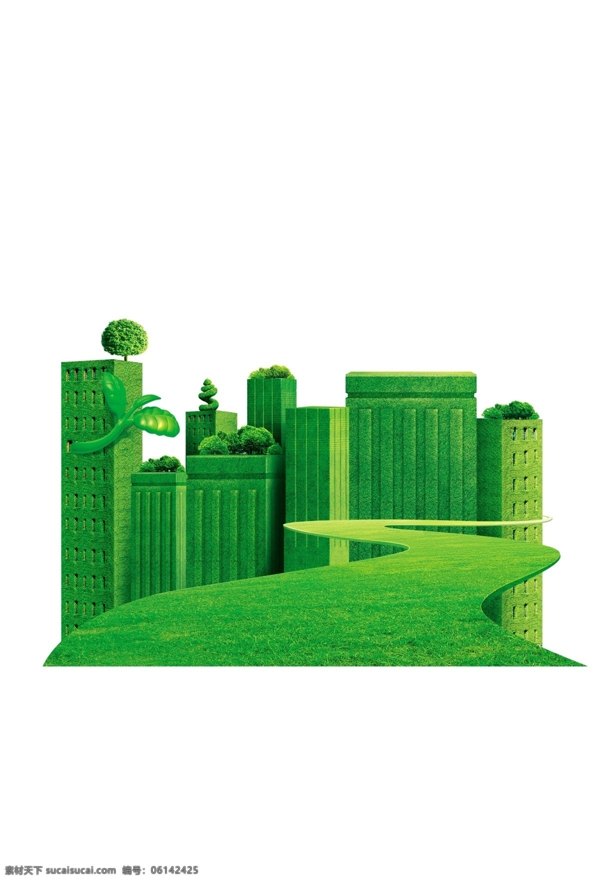绿色环保 楼群 绿色 环保 地产 海报素材 矢量 分层