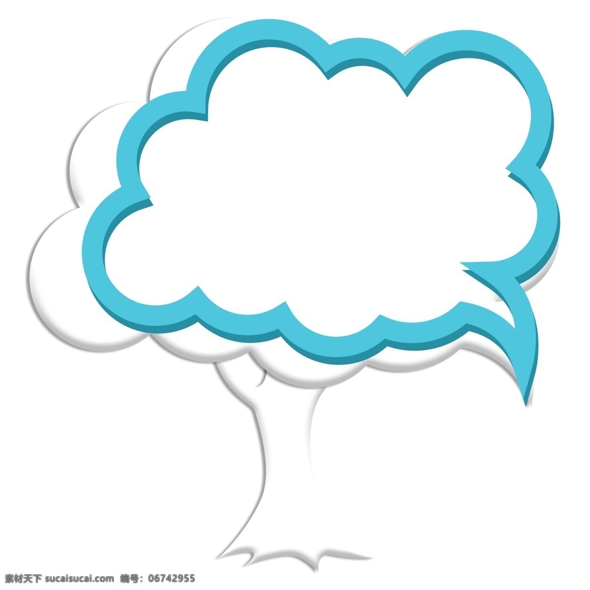思考 气泡 框 彩色 天蓝色 树 剪影 气泡框 标题框 云层框 剪影树 问题框 天蓝色问题框