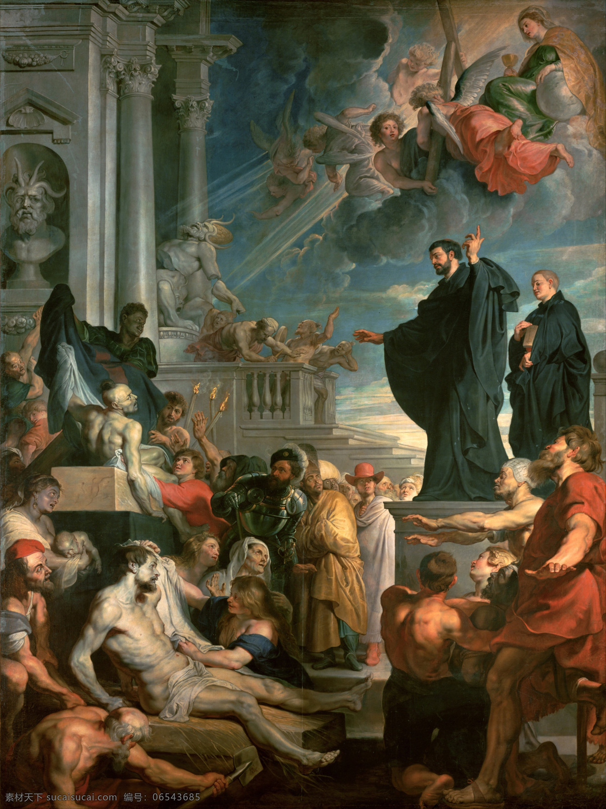 圣弗朗西斯 泽维尔 彼得保罗 鲁本斯 作品 西方古典油画 奇迹 巴洛克式 艺术史博物馆 宣教 宗教艺术 牧师 彼得 保罗 绘画书法 文化艺术