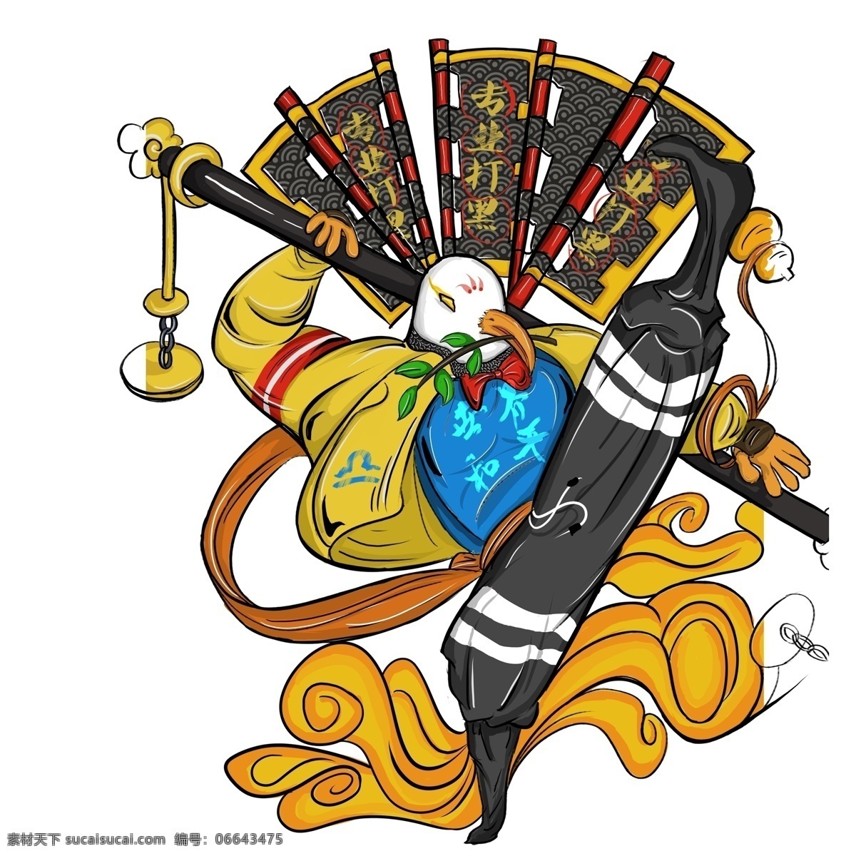 扬善 除恶 侠士 人物 卡通 涂鸦设计 武侠 中国风 人物设计 手绘 插画元素