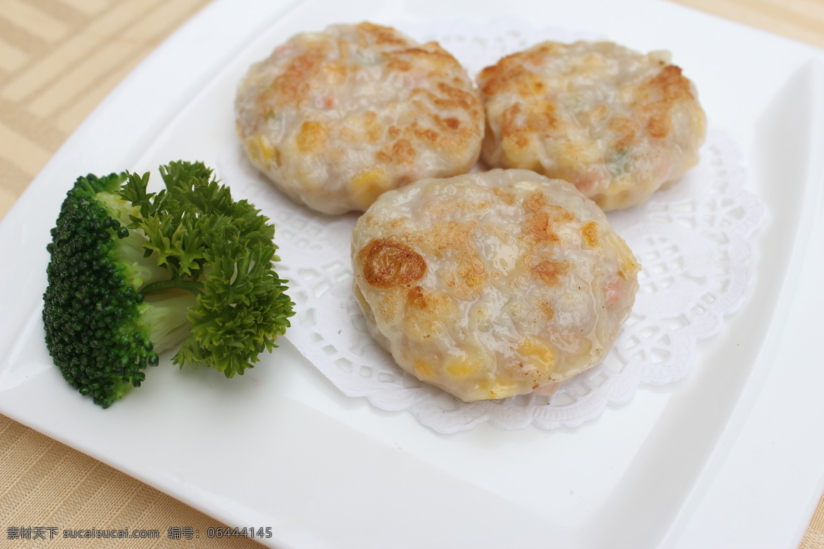 香煎粟米饼 早茶 点心 茶点 美食 传统美食 餐饮美食