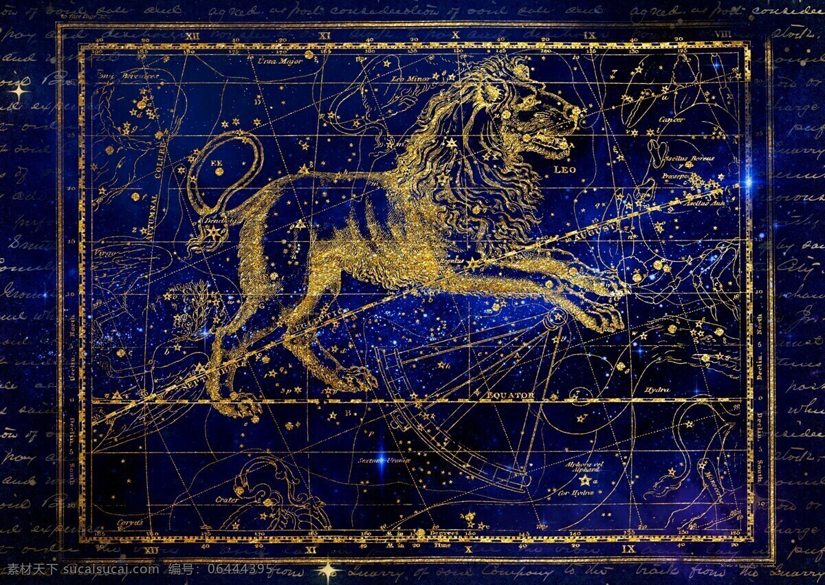 星座图片 星座 狮子 十二生肖 天空 繁星点点 的天空 亚历山大 贾米森 生日 贺卡 星图集 其它素材