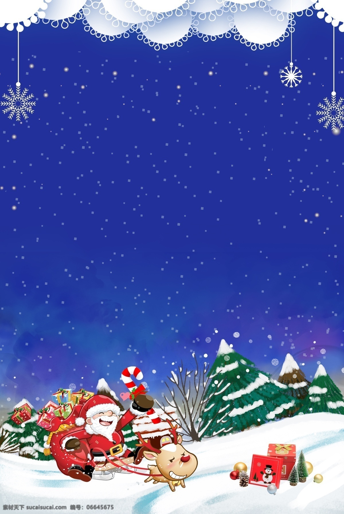 蓝色 唯美 圣诞 背景 圣诞节 蓝色背景 雪花 圣诞老人 平安夜 圣诞礼物 雪地 圣诞主题