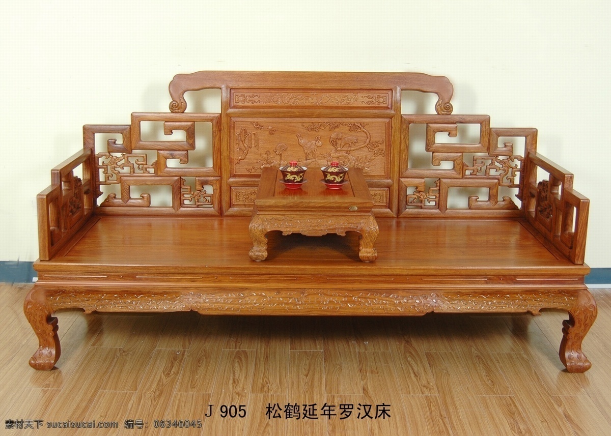 松鹤 延年 罗汉床 家居生活 生活百科 套房 年年 红 金典 系列 产品 psd源文件