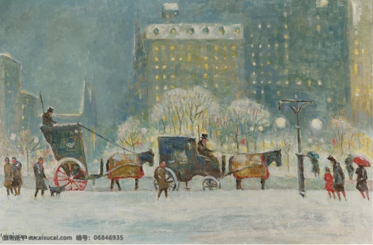 1961 大师 画家 风景画 静物 油画 建筑 装饰画 plaza the at evening early wiggins carleton guy 人物 高清 西方 国外 现代 家居装饰素材