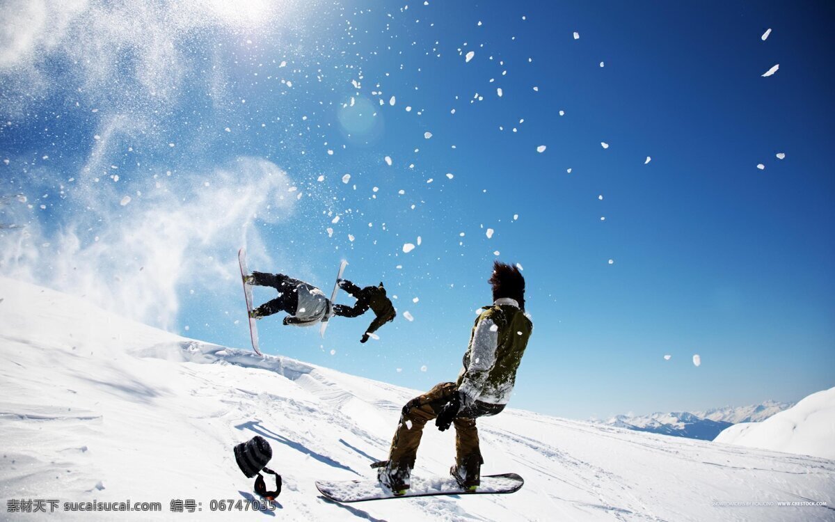 滑雪 雪 雪山 飞翔 运动 冬奥会 白 蓝天 大自然 高清