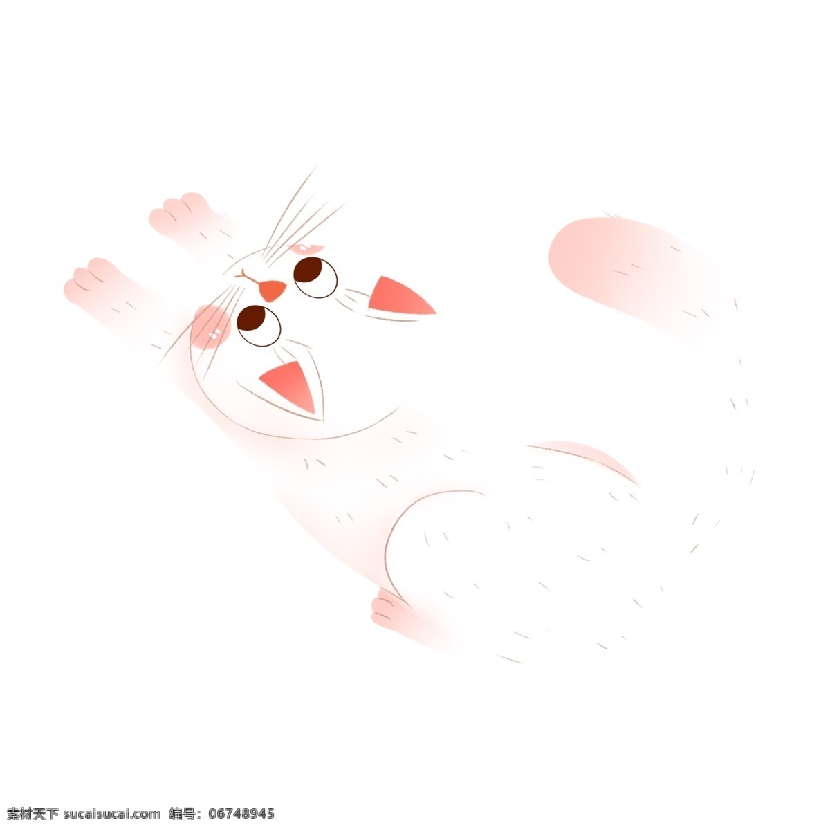 卡通 手绘 小猫 免 抠 元素 png元素 免抠元素 动物 透明素材