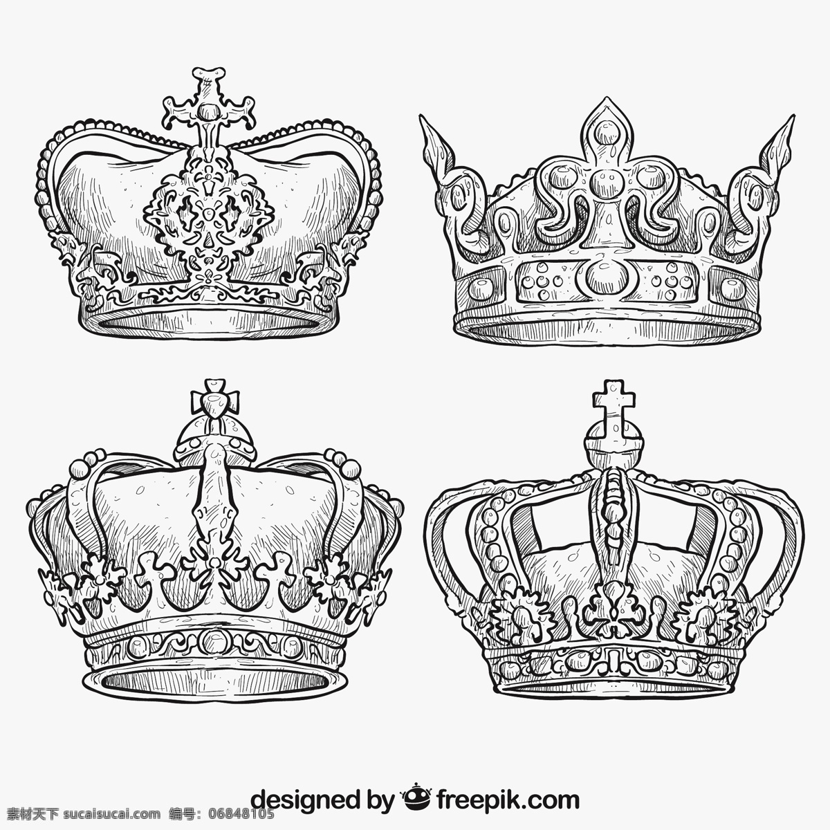 手工 绘制 皇家 冠 一方面 皇冠 饰品 手绘 绘图 国王 王后 观赏 宝石 王国 粗略 白色