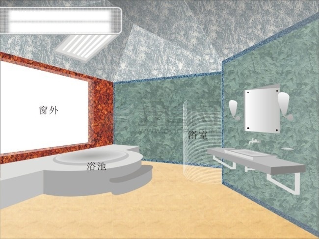 室内免费下载 空间 空间设计 室内 室内设计 洗手间 浴池 浴池设计 浴室 浴室设计 洗手间设计 装饰素材