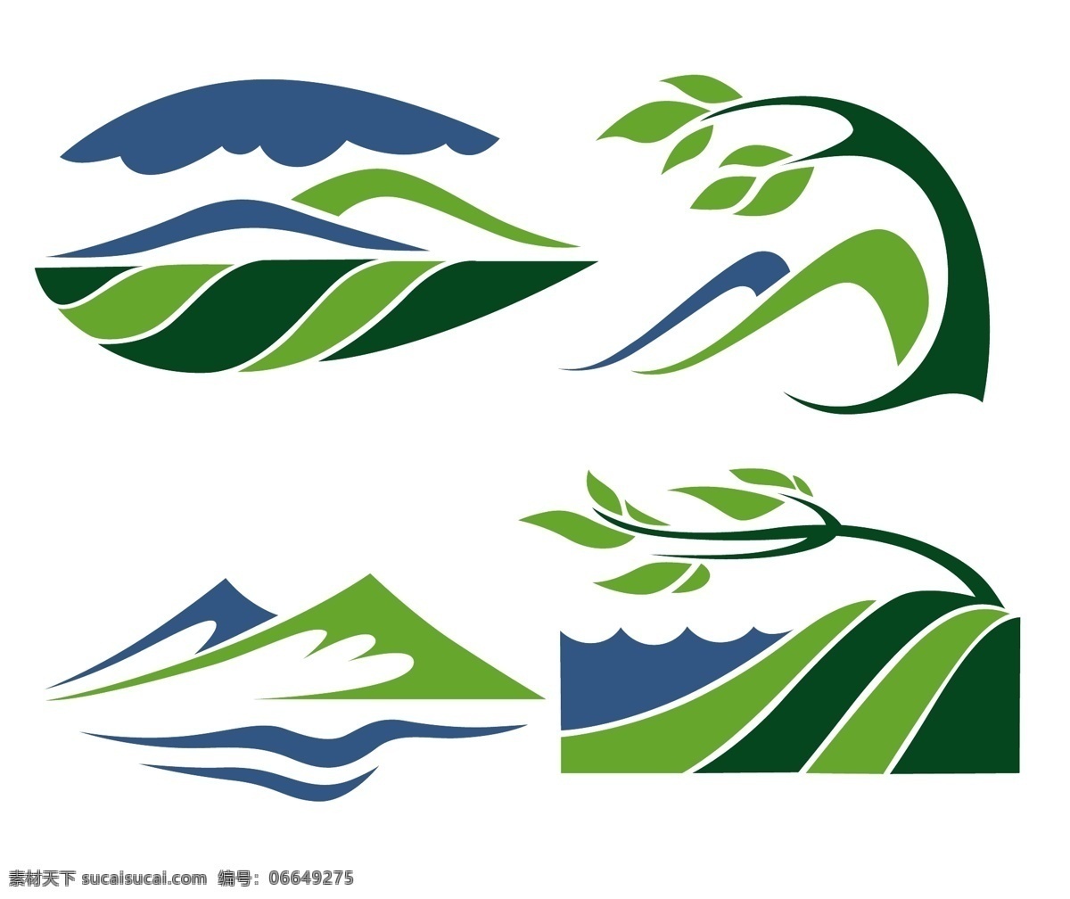 绿色 山川 树木 logo 树 树形 矢量 矢量图 其他矢量图