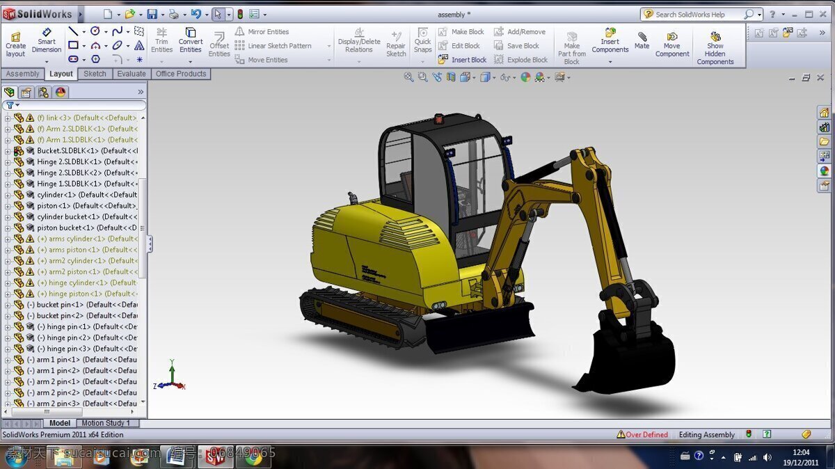 挖掘机 工业设计 教育 杂项 3d模型素材 其他3d模型