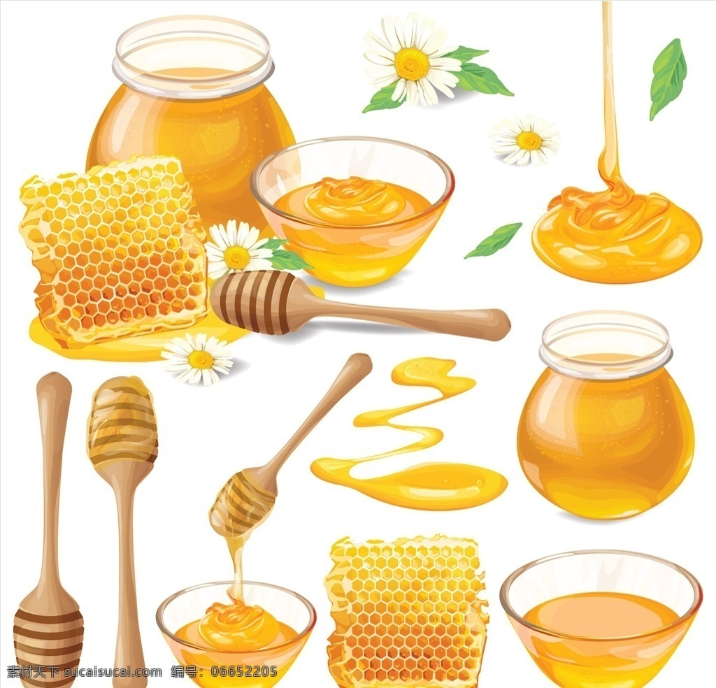 蜂蜜素材 蜜糖 蜂窝 蜂巢 蜜糖素材 蜂窝素材 花蜜素材 花蜜 honey 共享设计矢量 生活百科 餐饮美食