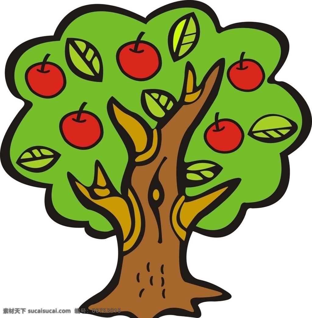 卡通树 树 树叶 树木卡通 矢量树 苹果树 卡通小树 卡通设计