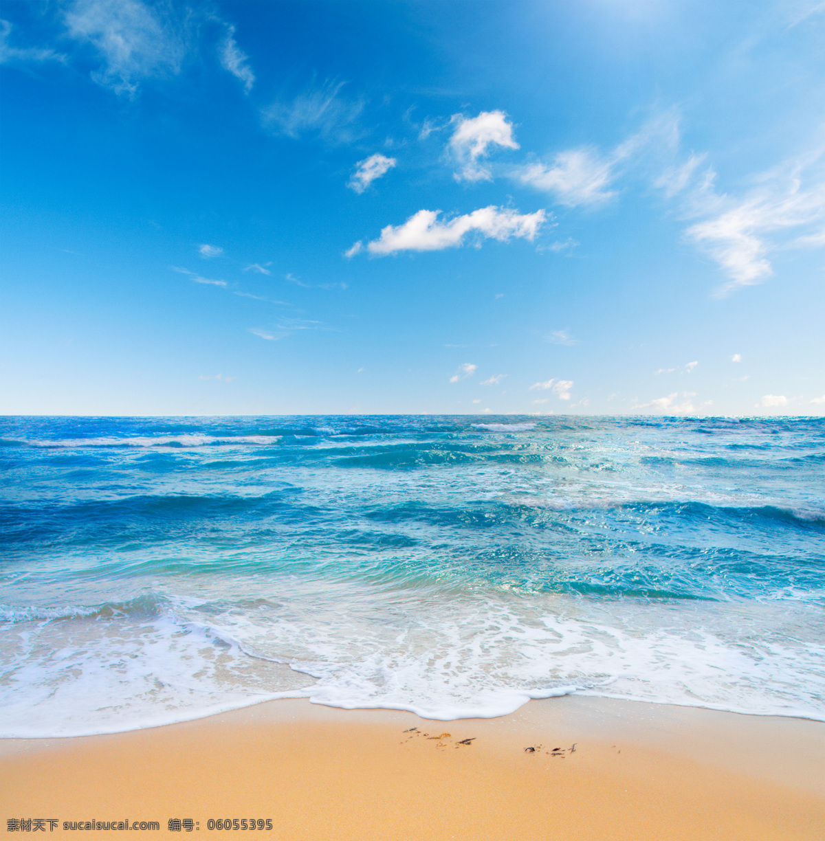 海边 沙滩 海岸 海浪 大海 天空 蓝天 白云 海边风光 国外旅游 旅游摄影