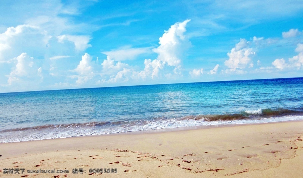 海边 沙摊 蓝天白云 海边沙摊 大海边 自然风景 自然景观