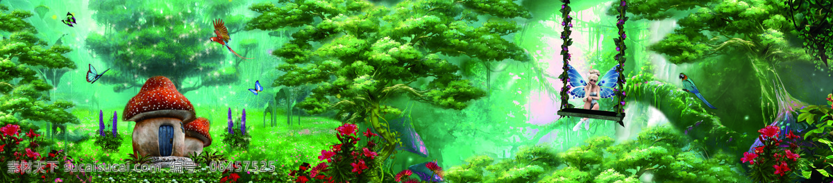 绿野仙踪 魔幻森林 生态 森林 绿色 精灵 原 动漫动画 风景漫画