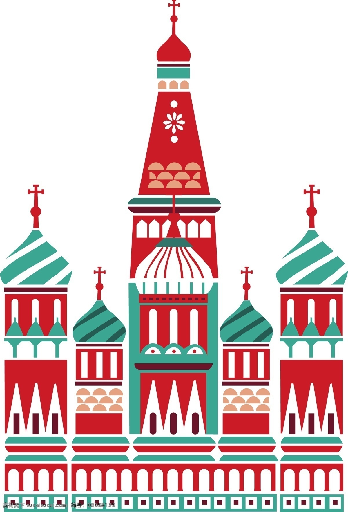 莫斯科 地标 建筑 矢量 矢量地标 城市建筑 扁平化建筑 设计色彩 莫斯科标志 矢量城堡设计 招贴设计