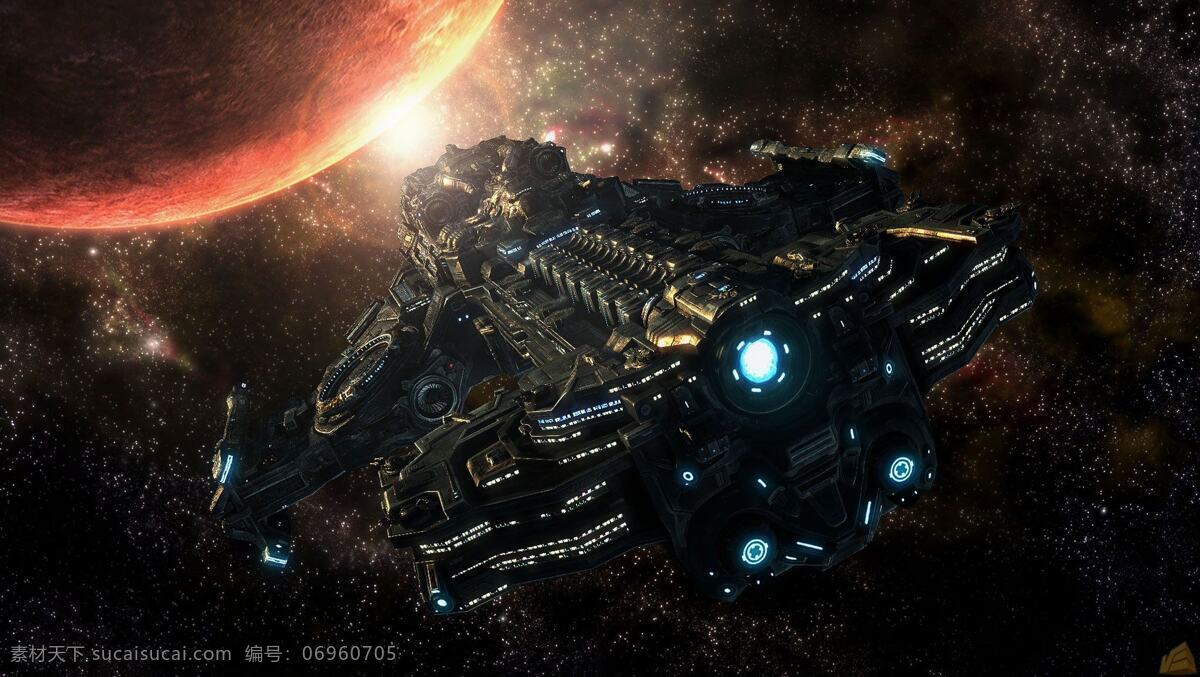 星际战舰 星际争霸 人类 大和舰 宇宙 动漫 场景 动漫动画
