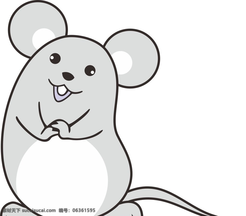 卡通鼠 生肖 十二生肖 鼠 老鼠 卡通老鼠 可爱老鼠 灰色老鼠 野生动物 生物世界 矢量