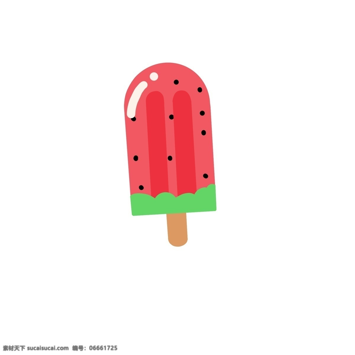 可爱 冰淇淋 夏天 雪糕 凉快 西瓜可爱 红