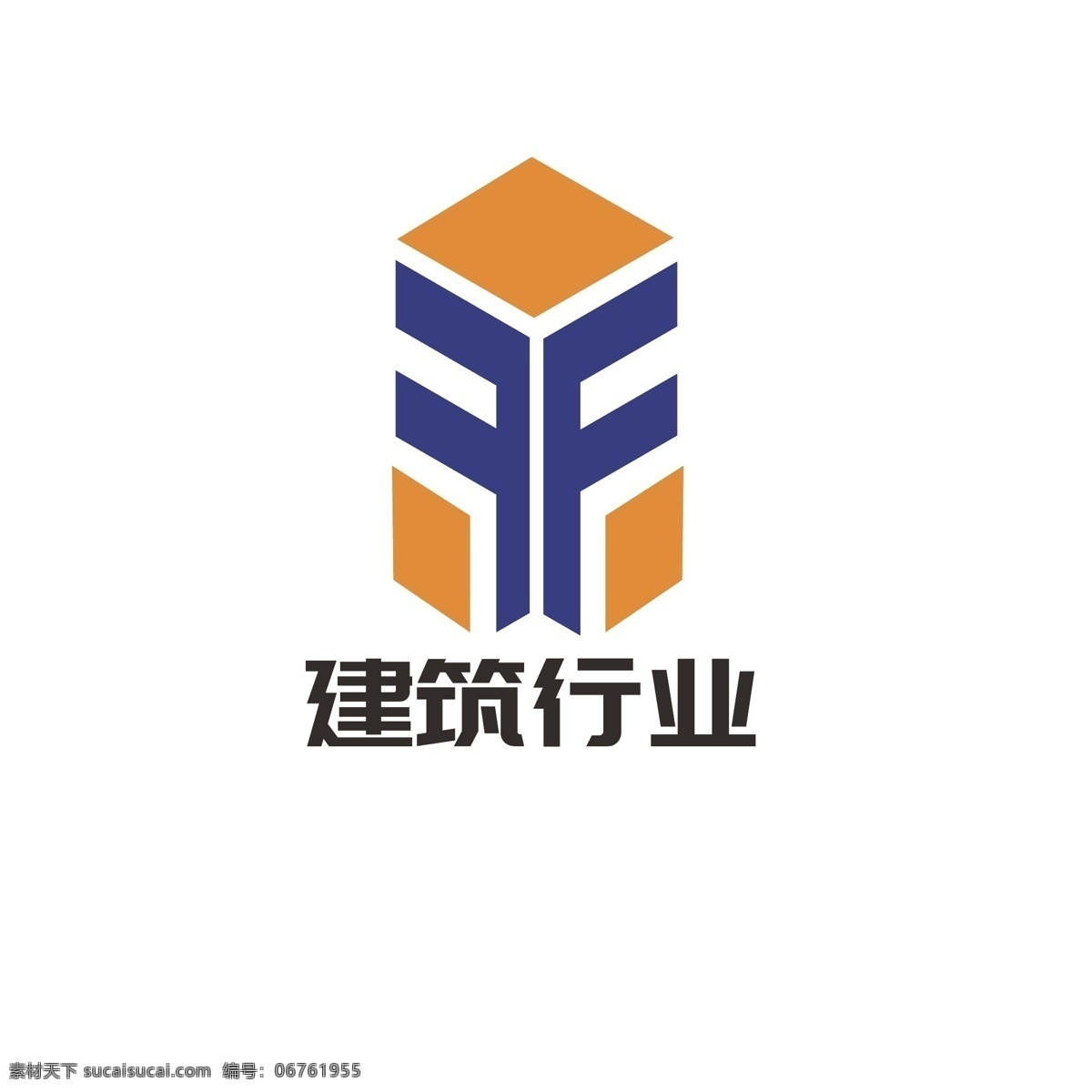 建筑 行业 logo 高楼 大厦 简约 科技 字母f 发展 矗立