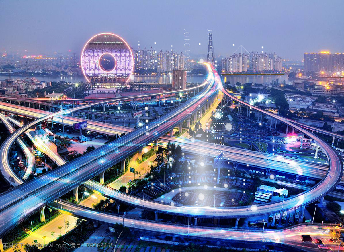 广州地标 高架桥夜景 广州交通 广州高架桥 广州夜景 科技 艺术 高速 景色 建筑 发展 城市 夜色 广州 圆 创意 风景图片 共享素材图 自然景观 自然风光