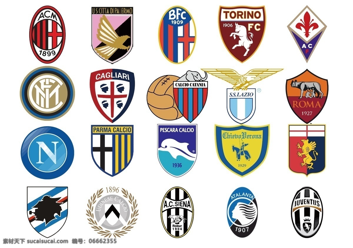 意大利 足球 甲级 联赛 意甲 五大联赛 罗马 米兰 拉齐奥 桑普多利亚 标志图标 公共标识标志