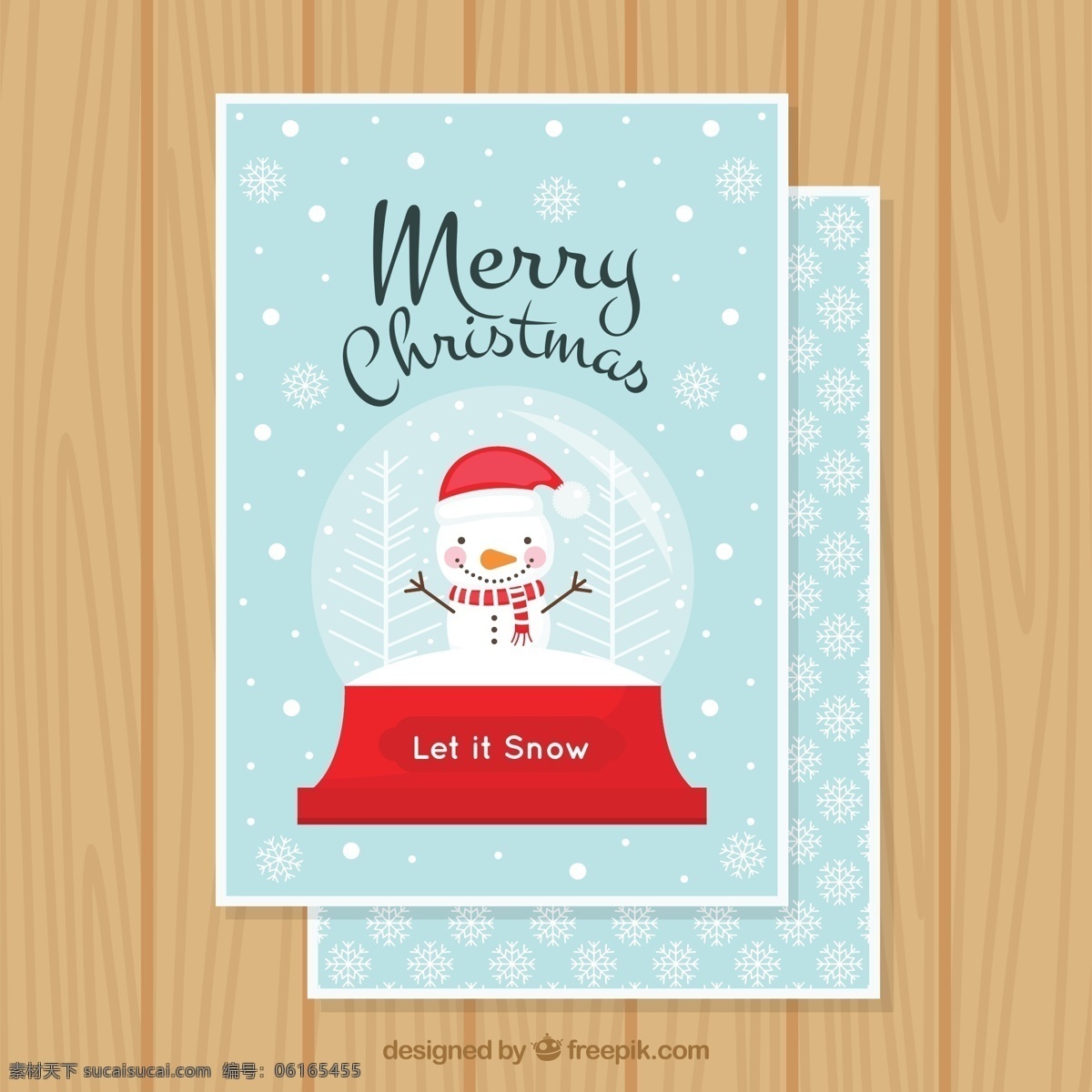 圣诞 雪人 水晶 雪球 贺卡 矢量 木纹 merry christmas 圣诞节 水晶雪球 雪花 矢量图.