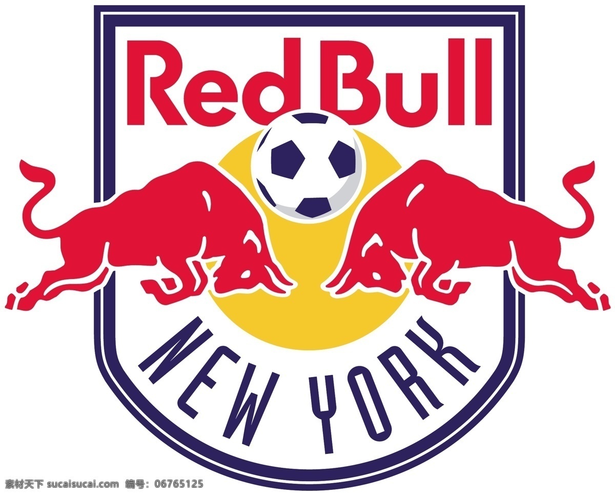 纽约 红牛 足球 俱乐部 徽标 logo设计 美国 足球大联盟 联赛 矢量图