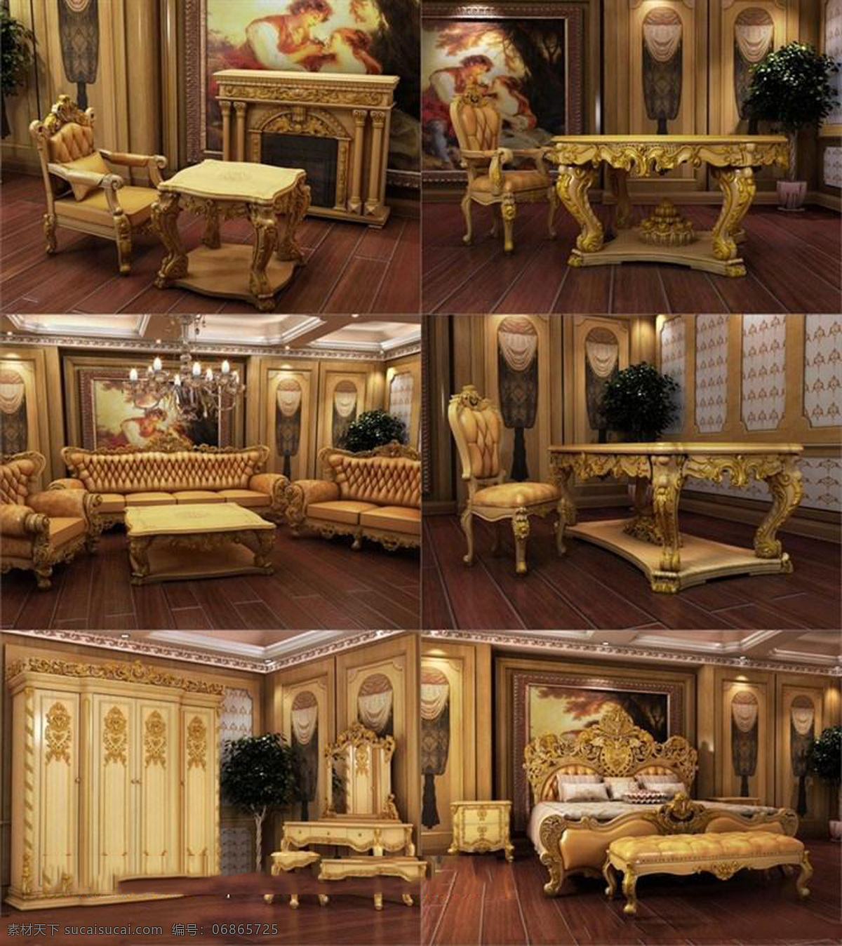 欧式 客厅 模型 别墅客厅 客厅装修图 沙发茶几 效果图 家居装饰素材 室内设计