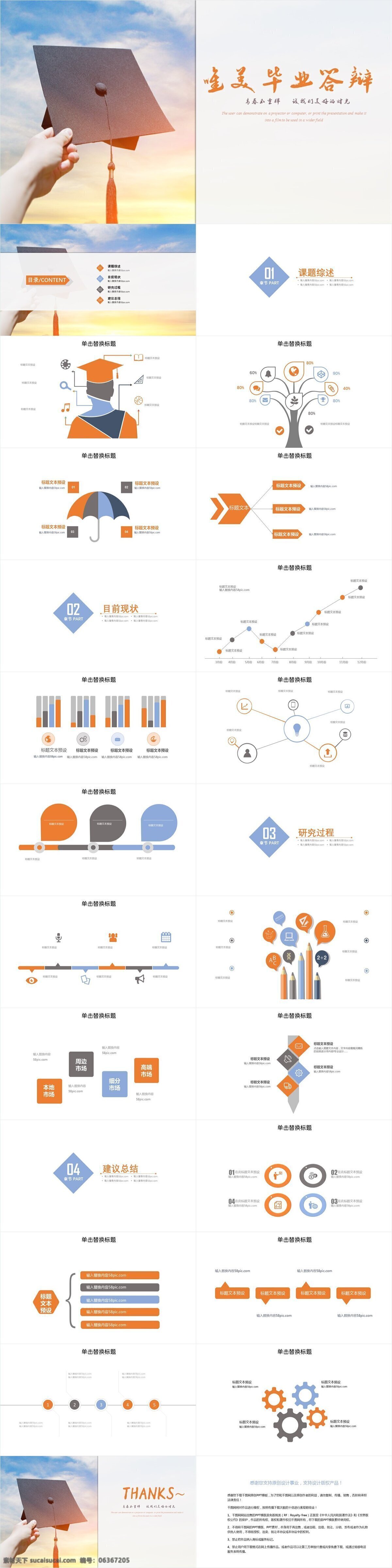 唯美 毕业 答辩 模板 简约 毕业答辩 毕业设计 毕业论文