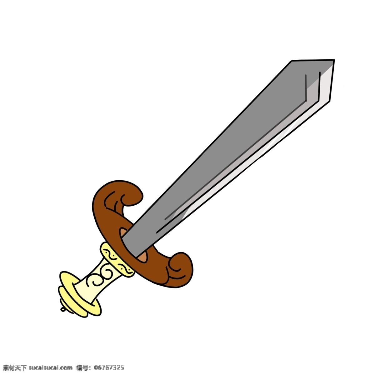 卡通 普通 剑 刀剑 插图 一把剑 兵器 战斗 攻击 游戏刀剑 卡通刀剑 普通剑刀剑 弯刀长剑