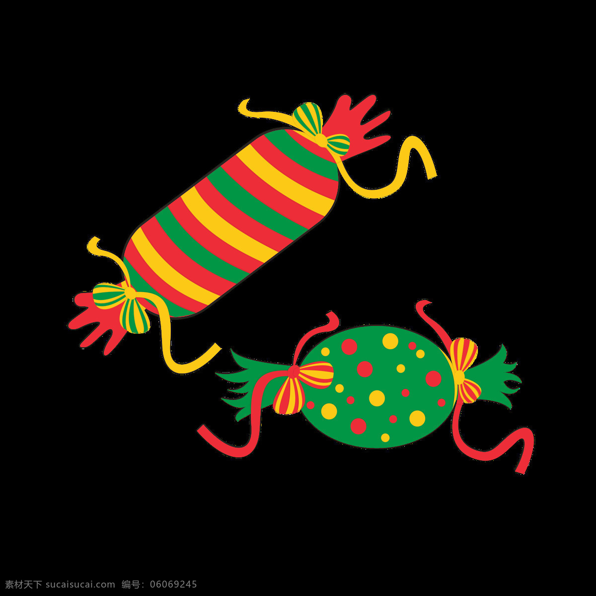 圣诞节 元素 卡通 可爱 糖果 装饰 礼物 元素设计