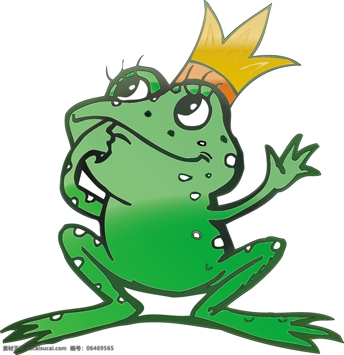 青蛙王子 卡通 矢量 皇冠 可爱 青蛙 童话故事 矢量图 矢量人物
