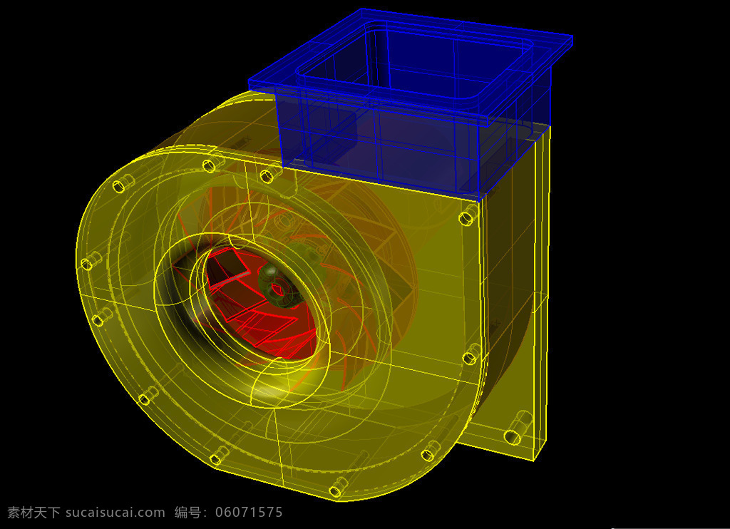 微型 离心风机 吹风机 迷你 离心式 3d模型素材 其他3d模型