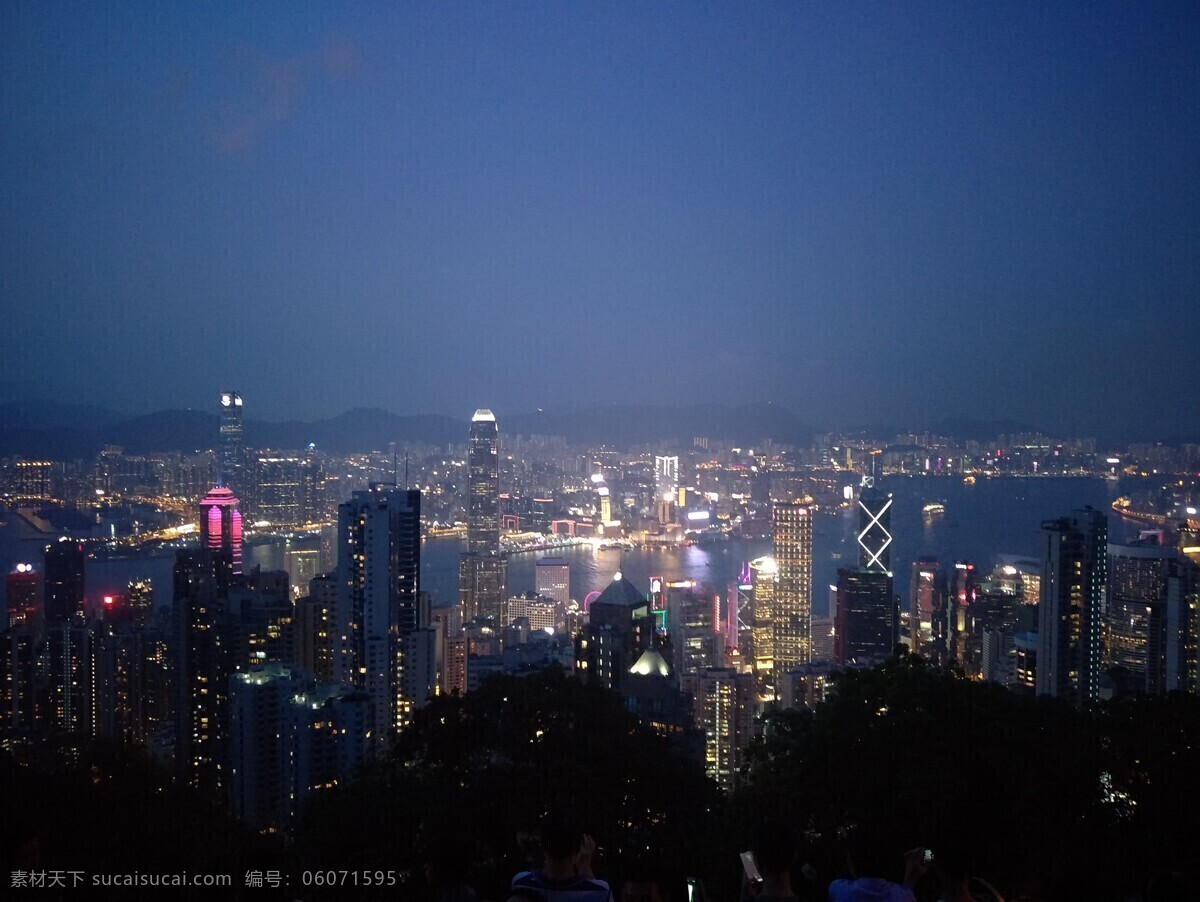 府看香港夜景 城市夜景 城市高楼 高楼大厦 美丽夜景 平顶山夜景 景点人文风情 自然景观 建筑景观