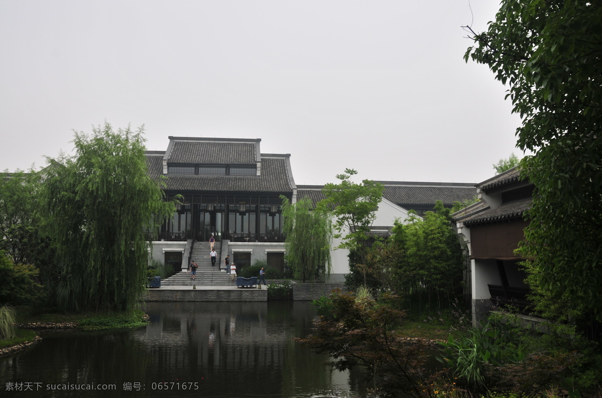 建筑园林 园林 景观 植物 树木 古建筑 建筑 农村 村庄 建筑外观拍摄 酒店 五星级酒店 杭州 别墅 中式别墅 别墅外观 水景 中式建筑 园林建筑