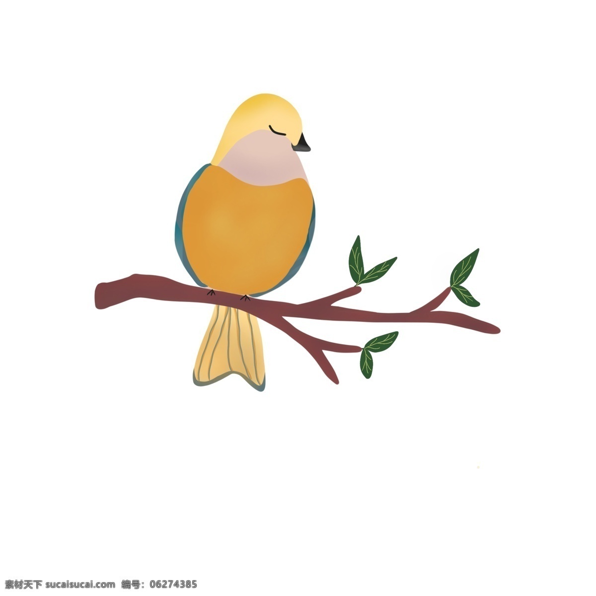 国际 爱鸟 日 小鸟 树枝 休憩 扁平 鸟 元素 装饰 图案 国际爱鸟日 鸟元素 装饰图案 橙色 黄色 绿色 鲜亮