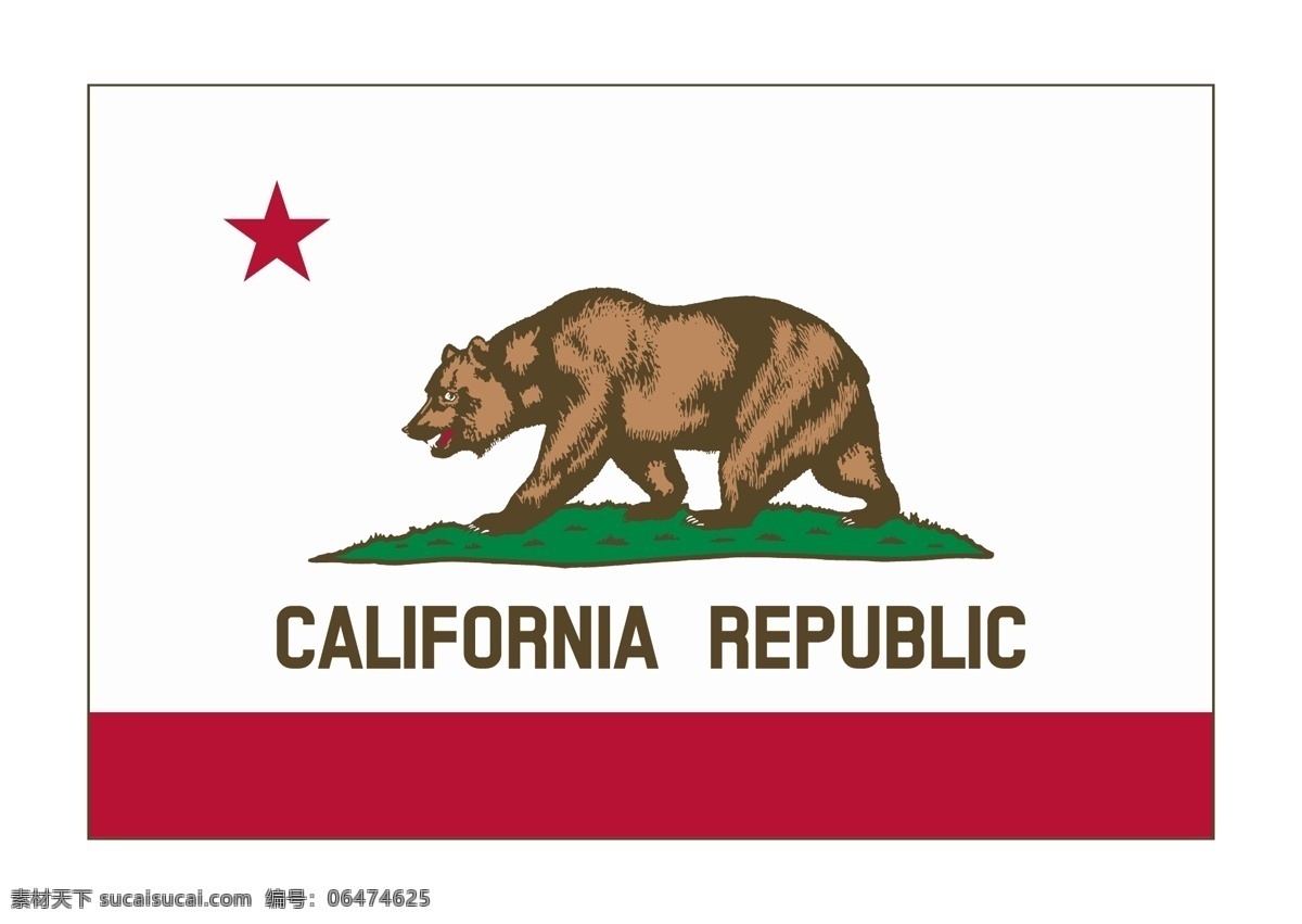 加利福利亚 州 旗 加州州旗 州旗 美国加州 标志图标 公共标识标志