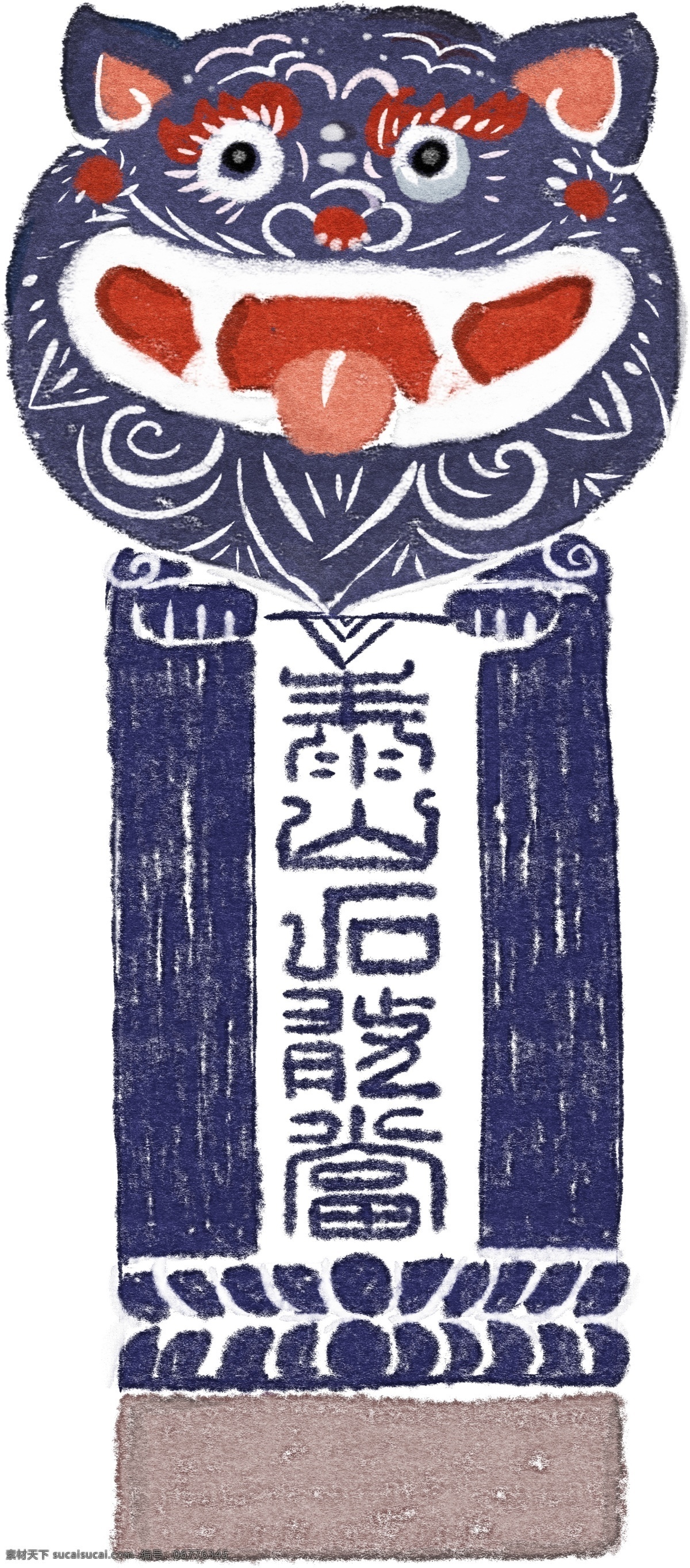 厦门风狮爷 金门风狮爷 泰山石敢当 避邪 动漫动画 风景漫画