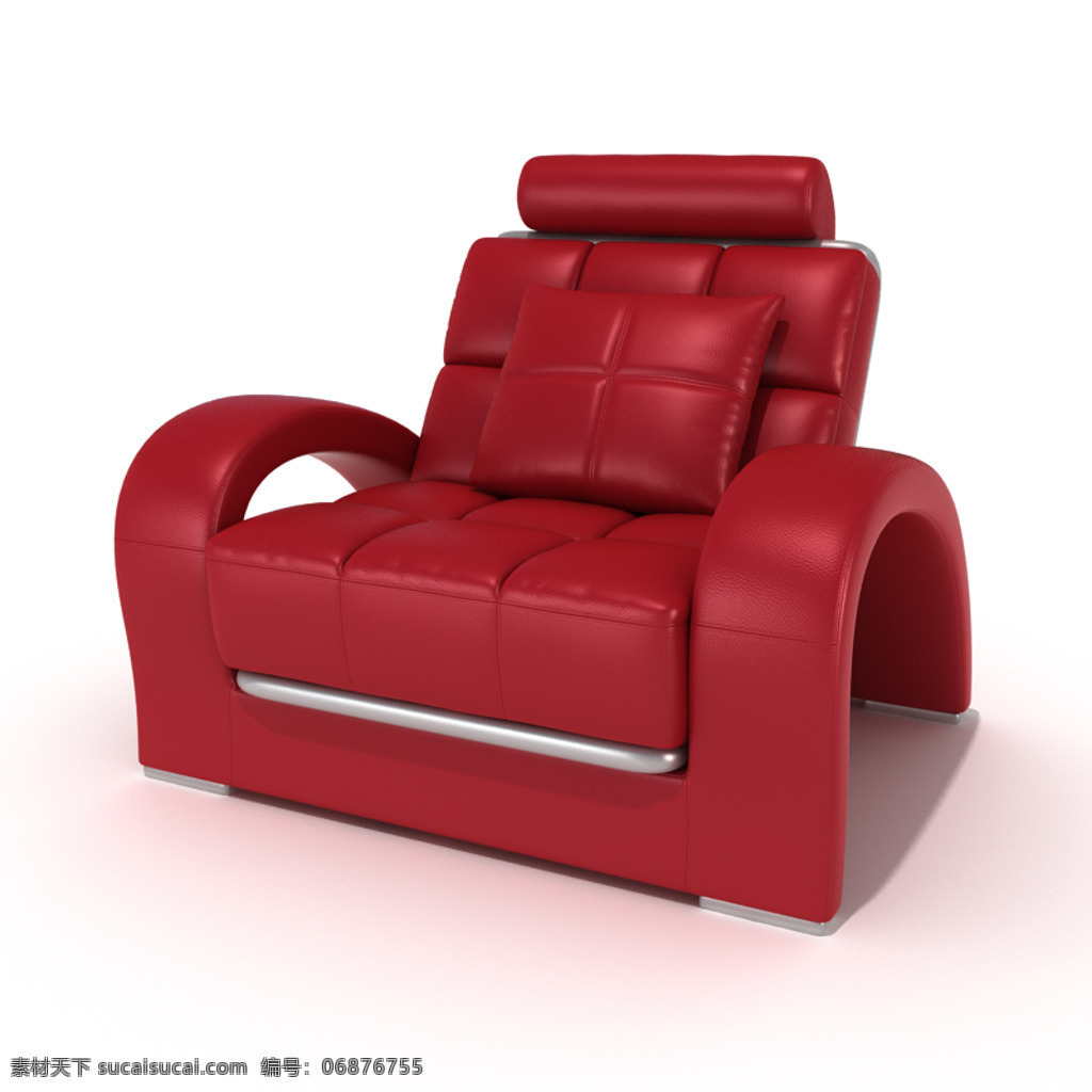 皮革 沙发 组合 3d 模型 3d模型素材 其他3d模型