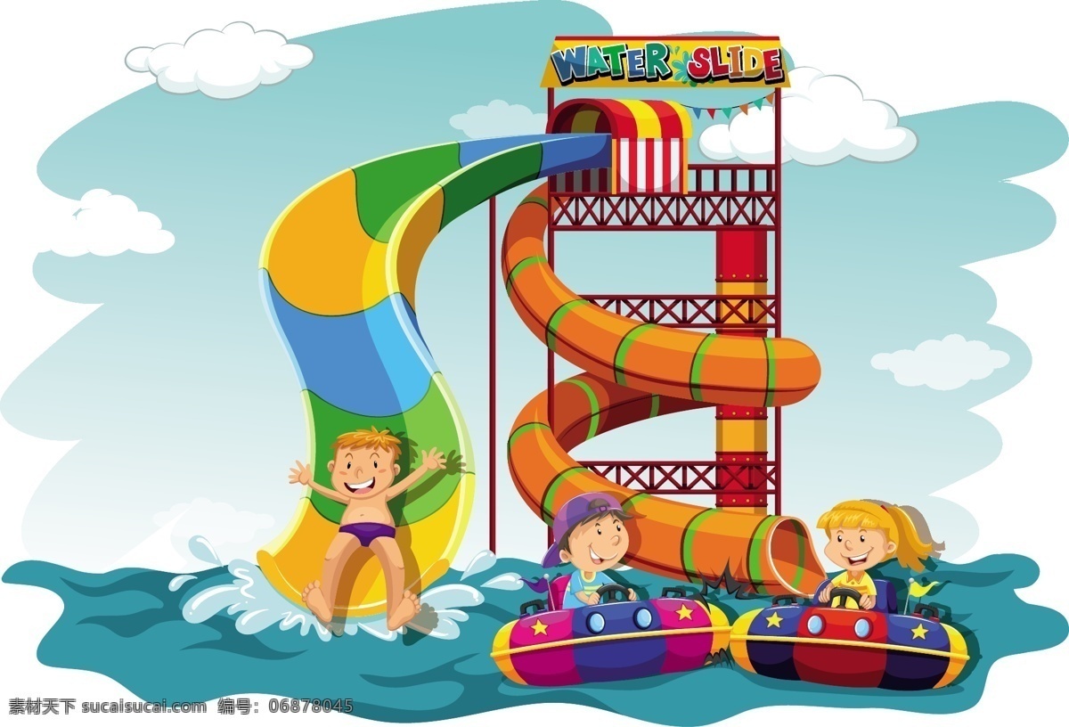 海上 玩 开心 孩子 背景 人物 儿童 海洋 壁纸 人 丰富多彩 乐趣 游戏 色彩 雪橇 浮 彩色 娱乐